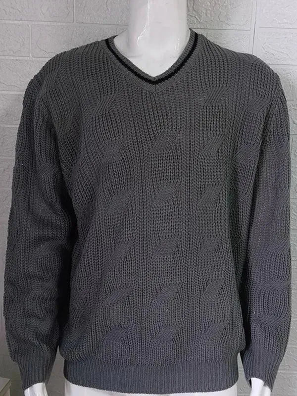 Drune | Ausschnitt Slim Fit Herren Pullover Sweatshirt