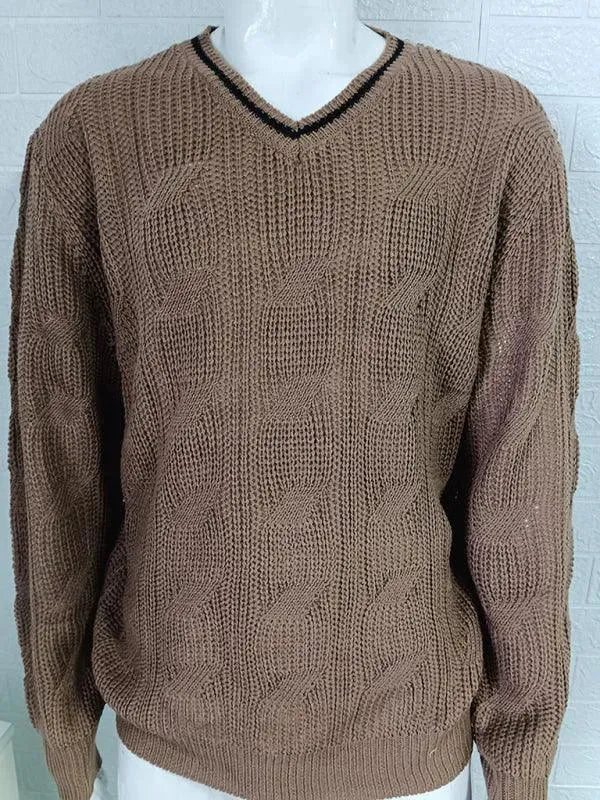 Drune | Ausschnitt Slim Fit Herren Pullover Sweatshirt
