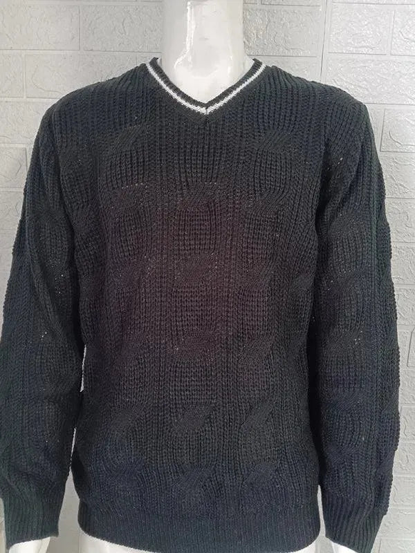 Drune | Ausschnitt Slim Fit Herren Pullover Sweatshirt