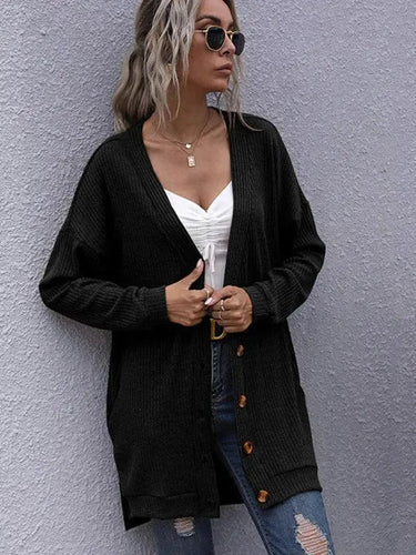 Drune | Ausschnitt Damen Strickjacke Pullover
