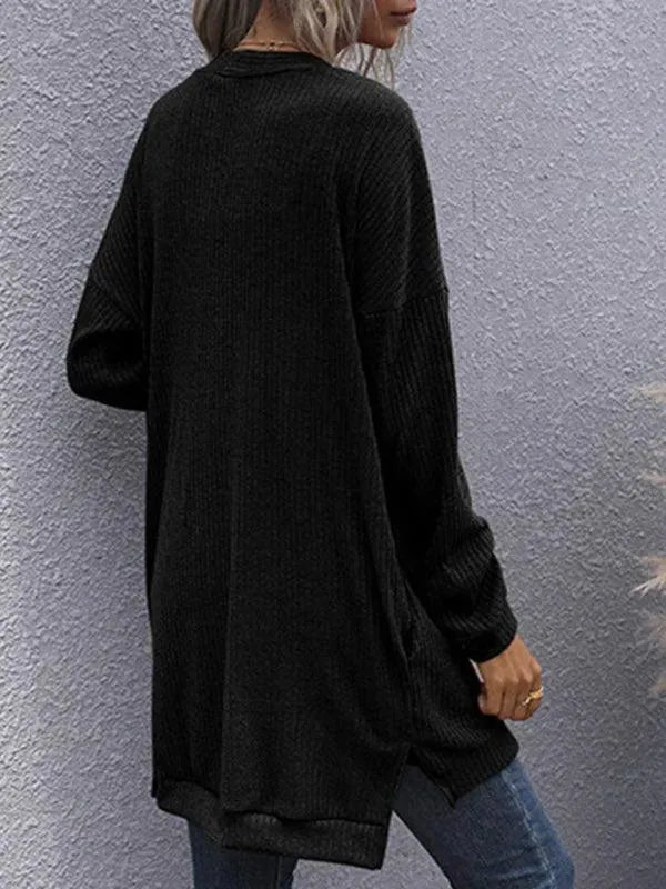 Drune | Ausschnitt Damen Strickjacke Pullover
