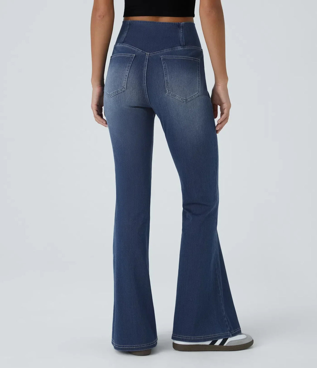 Drune | Hoch Taillierte, Ausgestellte Jeans