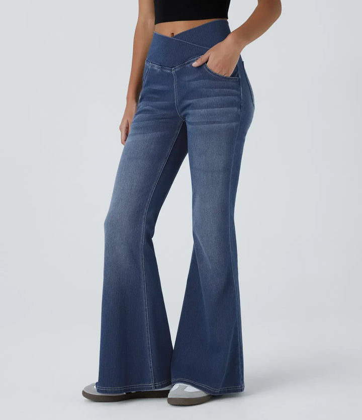Drune | Hoch Taillierte, Ausgestellte Jeans
