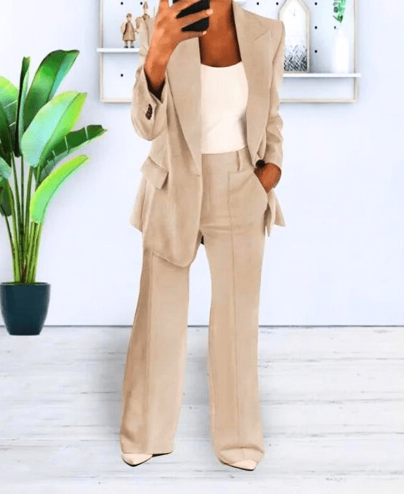 Drune | Damen Blazer Bequem & Schick Blazer Satz Lässiges & Formelles Outfit