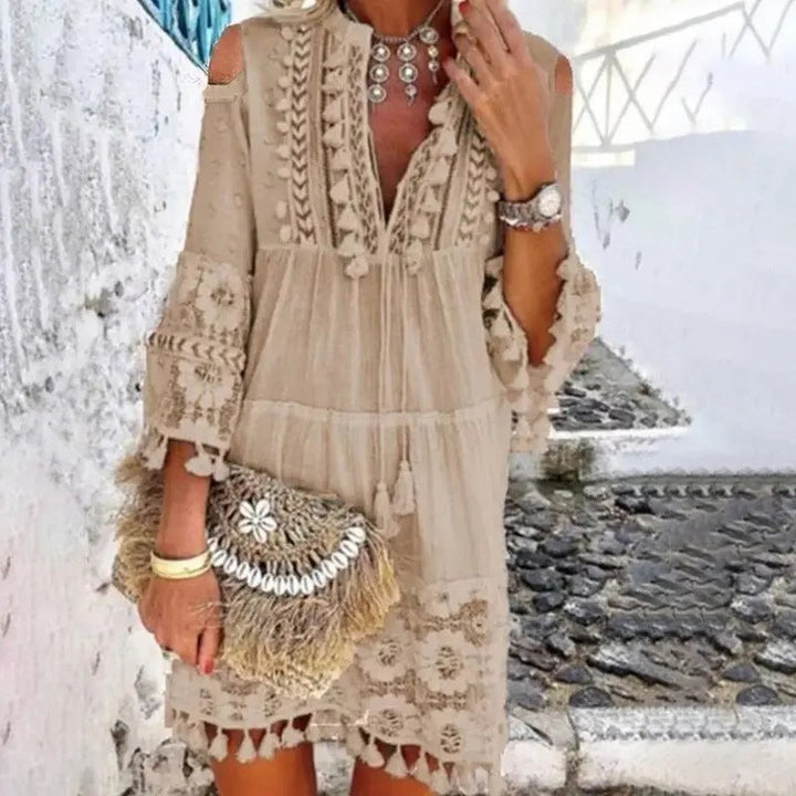 Drune | Mini Kleid mit Boho Spitze