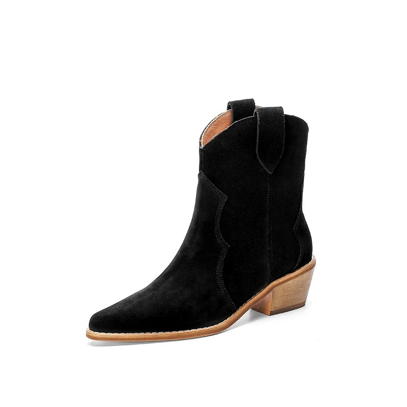 Spitzes Wedge-Ankle-Boots Drune