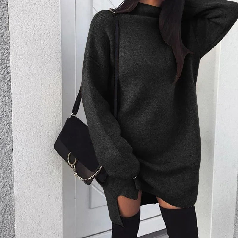 Drune | Übergroßes Rollkragen Strickkleid