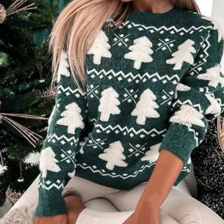 Drune | stylischer grüner Weihnachtspulli für eine winterliche Atmosphäre