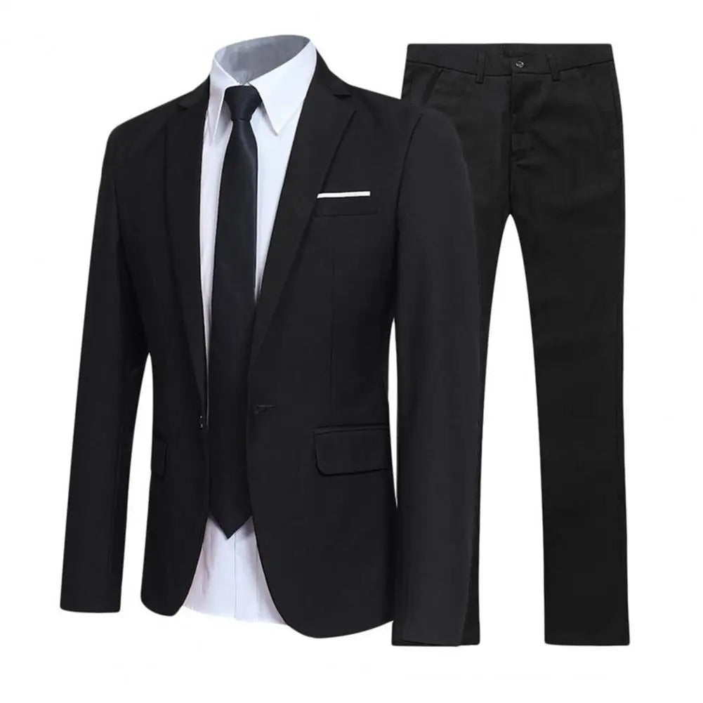 Drune | Locker Geschnittenes Anzug Satz Mit Revers Blazer Und Hose Für Männer