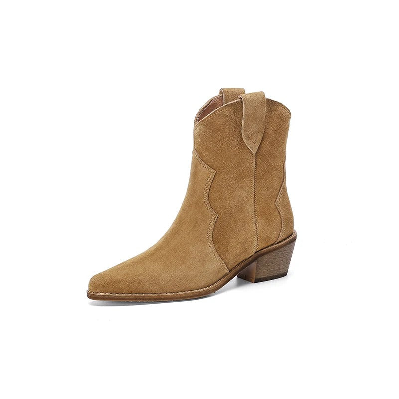 Spitzes Wedge-Ankle-Boots Drune