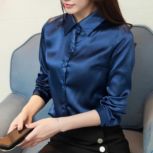 Drune | Elegante Bluse aus Seidensatin