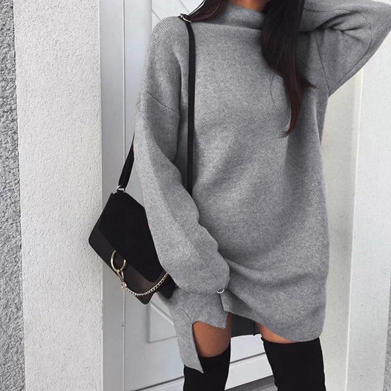 Drune | Übergroßes Rollkragen Strickkleid