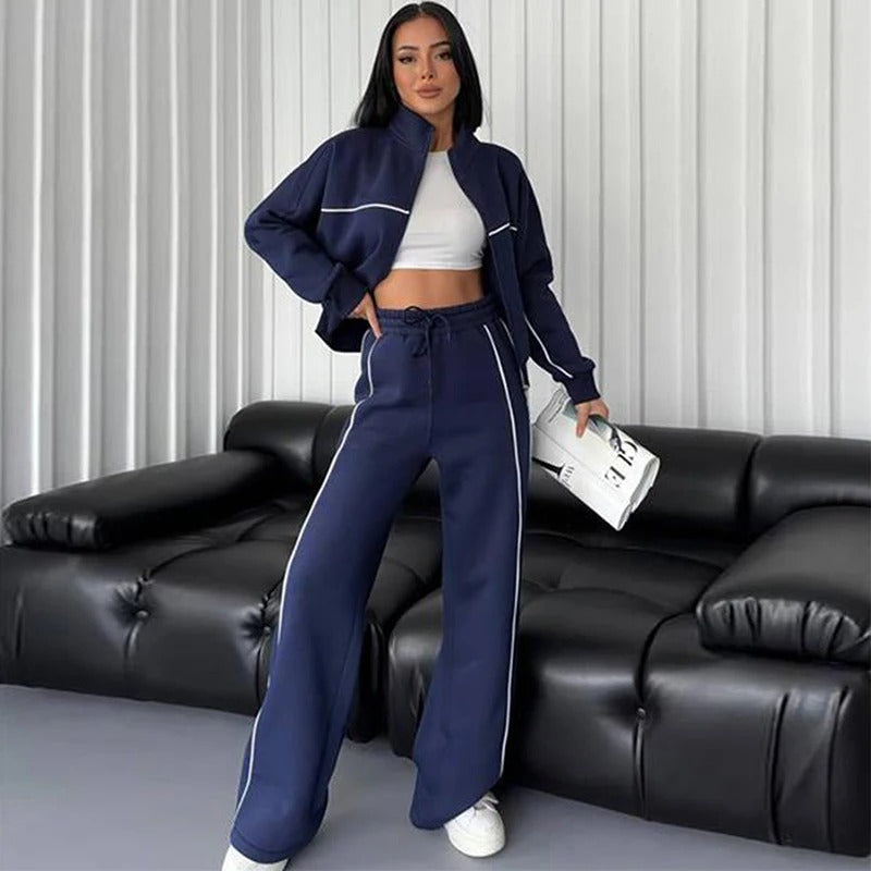 Drune | Damen Strickpullover und Hose Zweiteiliges Satz