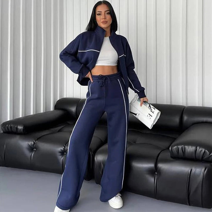 Drune | Damen Strickpullover und Hose Zweiteiliges Satz