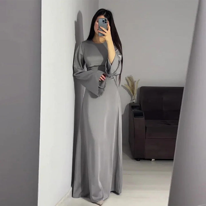 Drune | Schickes Damen Maxikleid mit Langen Ärmeln und Tailliertem Schnitt