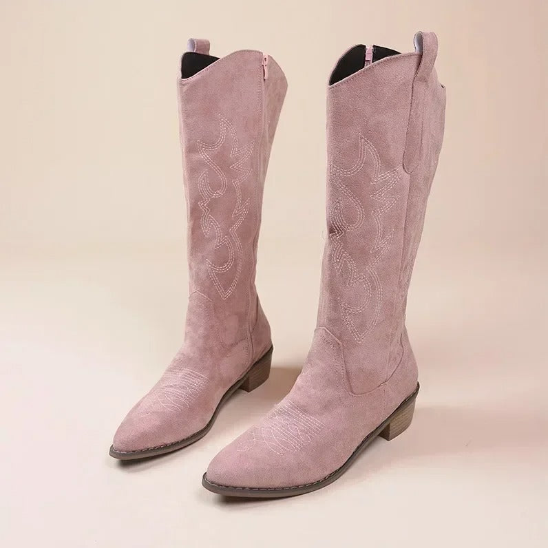 Bestickte Western-Cowboystiefel für Frauen Drune