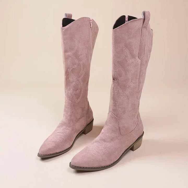 Bestickte Western-Cowboystiefel für Frauen Drune