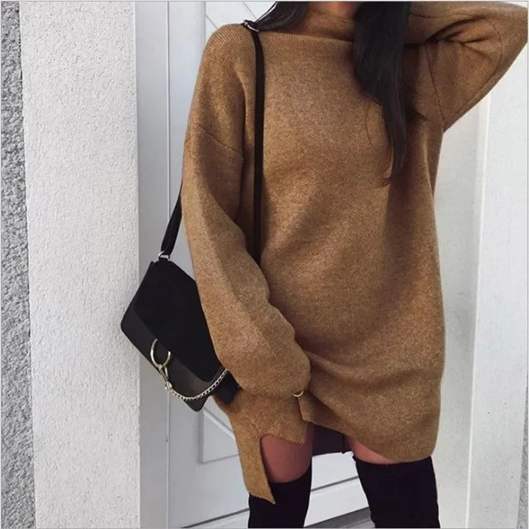 Drune | Übergroßes Rollkragen Strickkleid