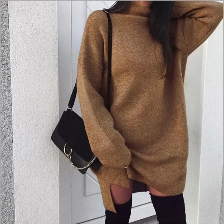 Drune | Übergroßes Rollkragen Strickkleid