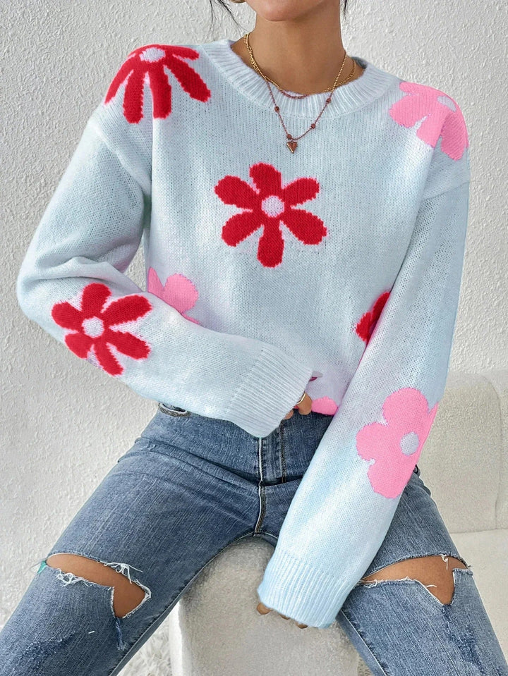 Drune | Strickpullover mit Floralem Druck
