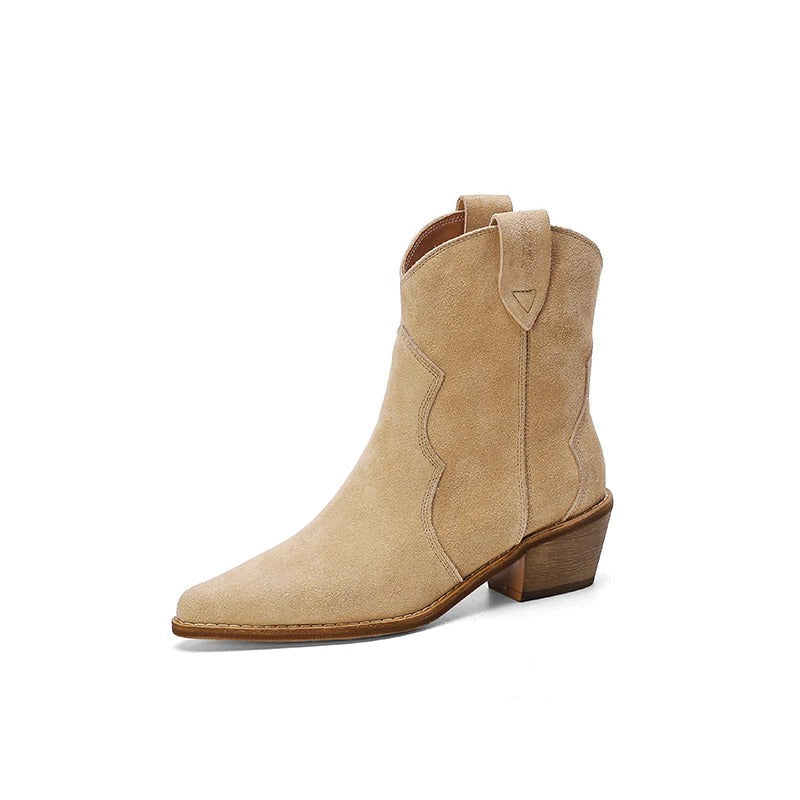 Spitzes Wedge-Ankle-Boots Drune