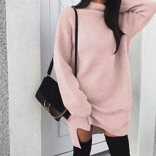 Drune | Übergroßes Rollkragen Strickkleid