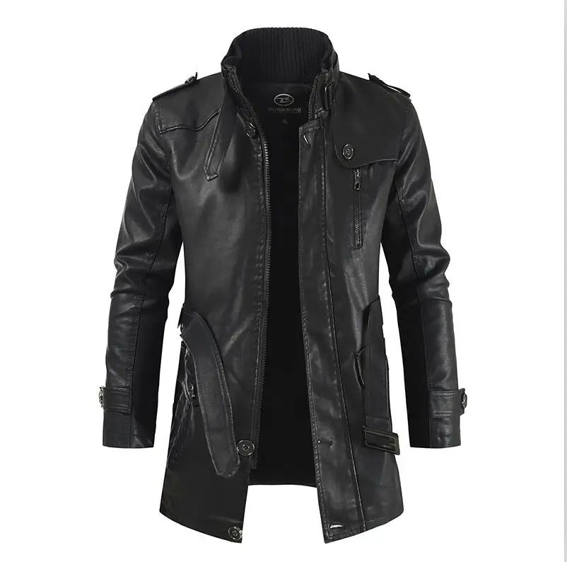 Drune | Elegante vegane Lederjacke mit zusätzlichen Taschen für Männer - Ideal für alle Jahreszeiten