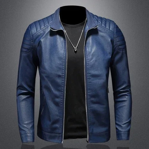 Drune | Legere vegane Lederjacke mit Taschen für Herren - Perfekt für den Alltag