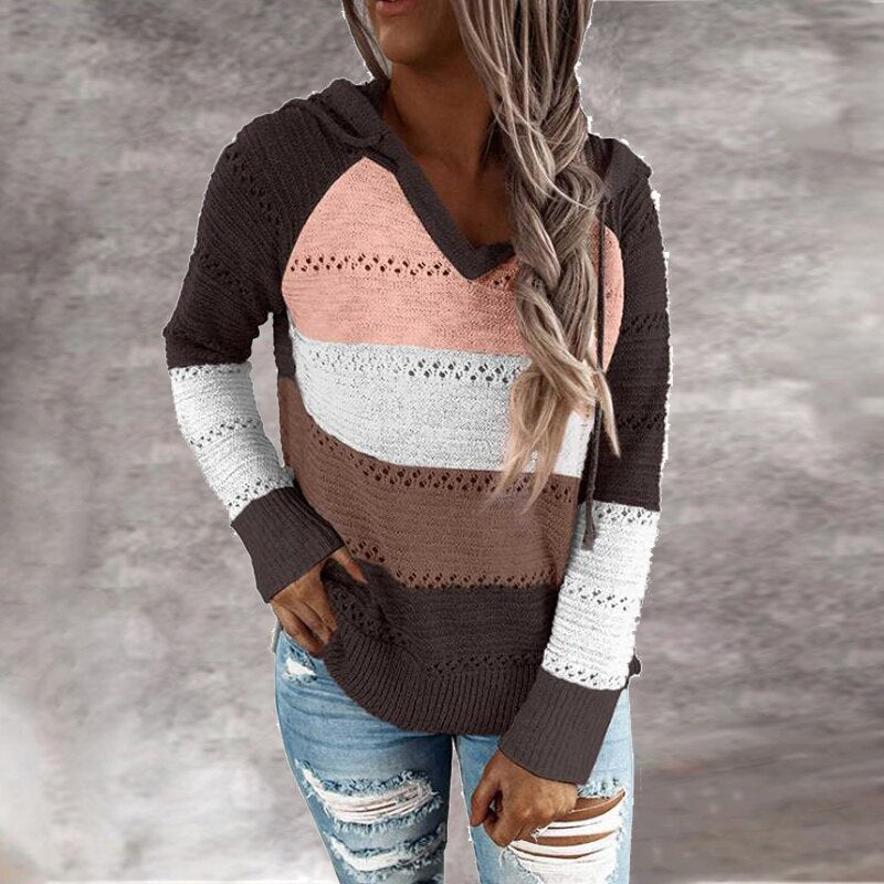 Drune | Bunt gestreifte Strickwesten im Ibiza-Boho-Stil für Damen - Trendy und bequem