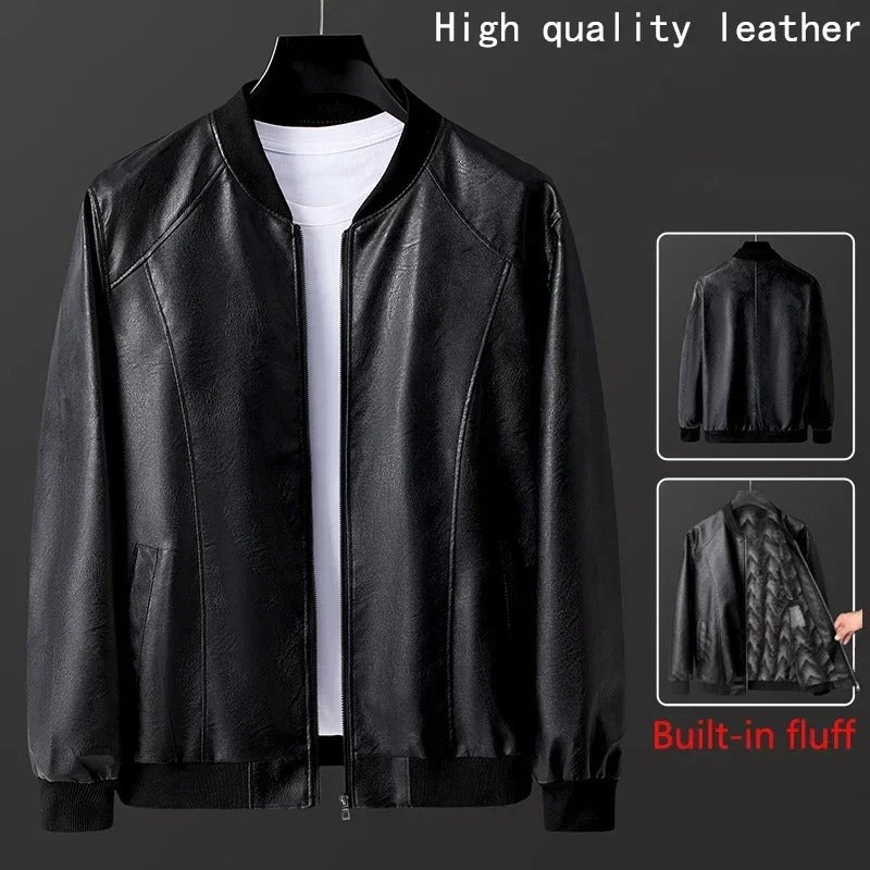 Drune | Legere vegane Lederjacke mit Taschen für Herren - Perfekt für den Alltag