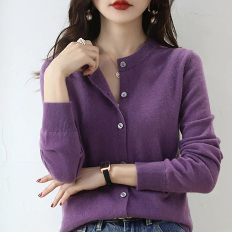Drune O-Ausschnitt gestrickt Pullover