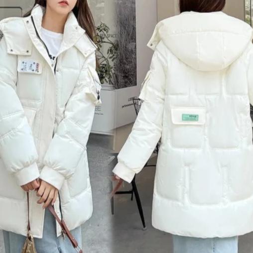 Drune | Winterparka - isolierte lange blaue Jacke mit praktischen Taschen