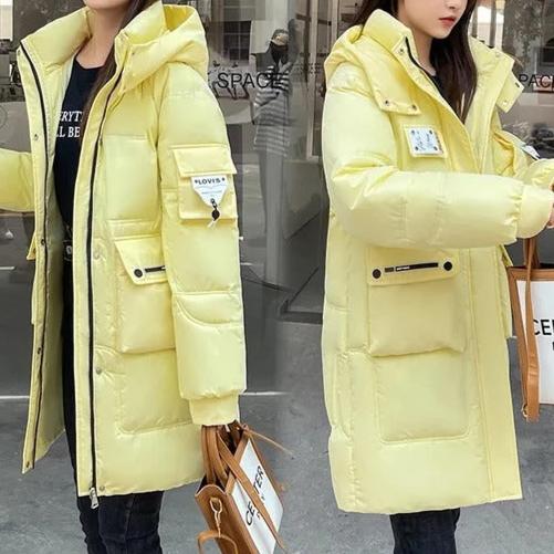 Drune | Winterparka - isolierte lange blaue Jacke mit praktischen Taschen