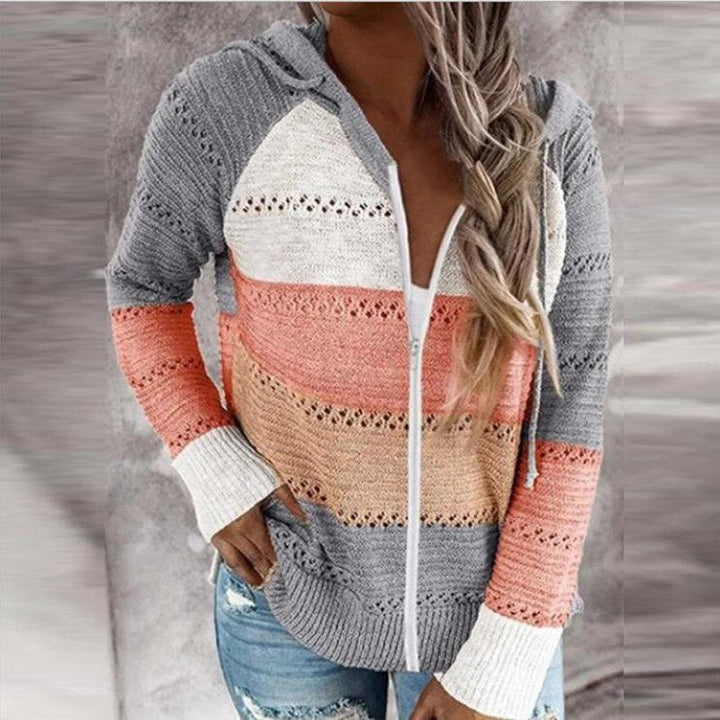 Drune | Bunt gestreifte Strickwesten im Ibiza-Boho-Stil für Damen - Trendy und bequem