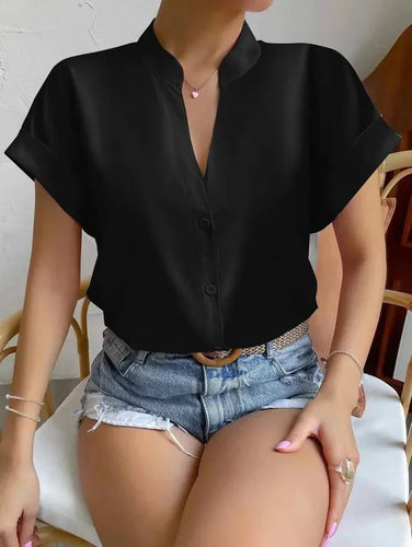 Drune | Elegantes V-ausschnitt Top Für Frauen