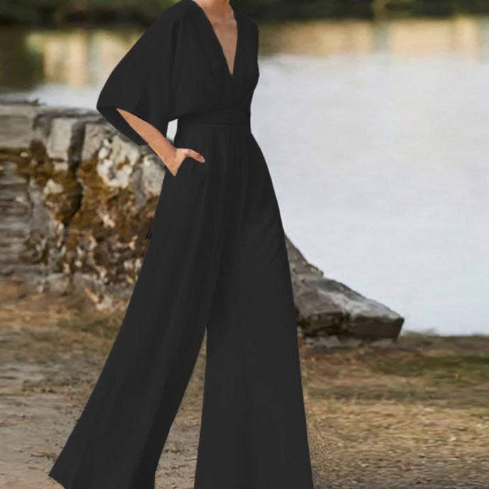 Drune | Jumpsuit mit weitem Ausschnitt für Frauen