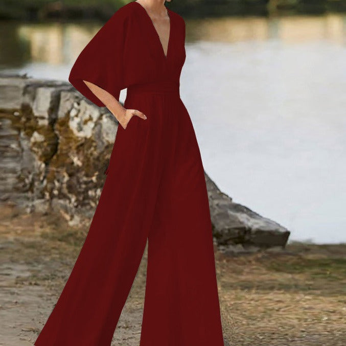 Drune | Jumpsuit mit weitem Ausschnitt für Frauen