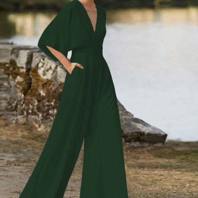 Drune | Jumpsuit mit weitem Ausschnitt für Frauen