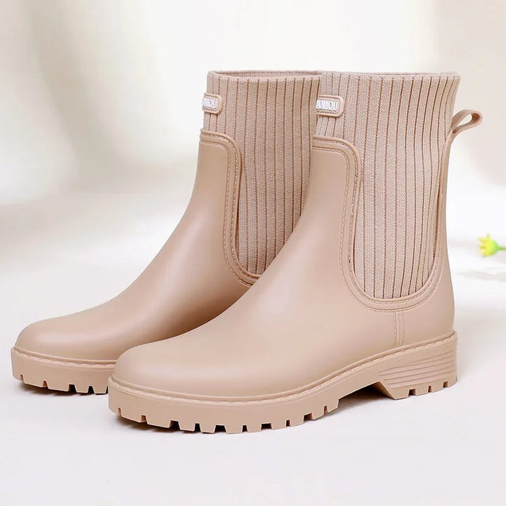 Drune | Stiefeletten - Strickbund