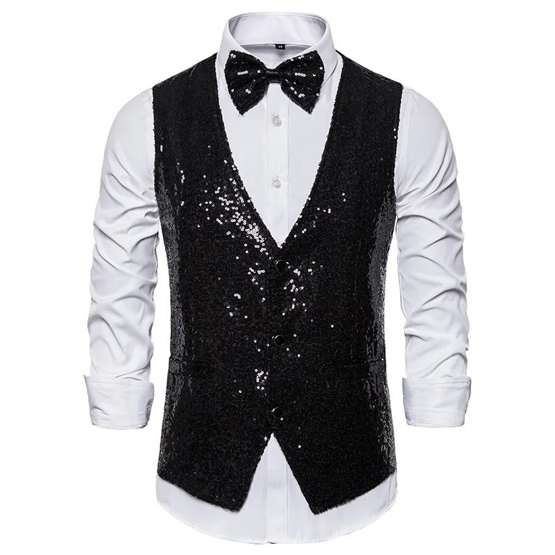 Drune | Party Glitter Herren Weste Für Die Feiertage