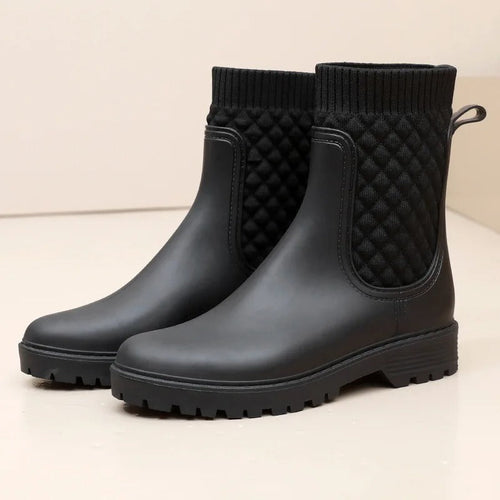 Drune | Stiefeletten - Strickbund