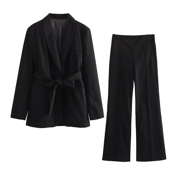 Drune | Eleganter Blazer Mit Gürtel Und Passender Hose