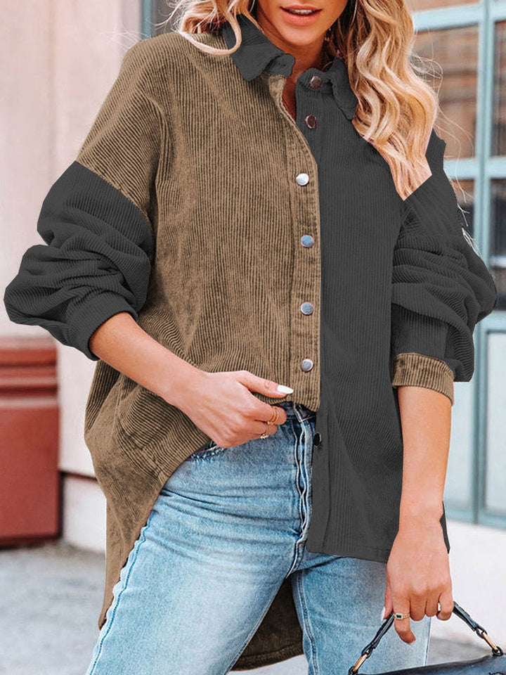 Drune Cordbluse | Moderne gerippte Damenjacke für den Herbst