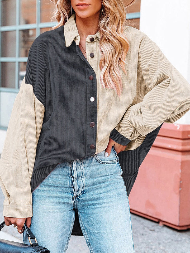 Drune Cordbluse | Moderne gerippte Damenjacke für den Herbst