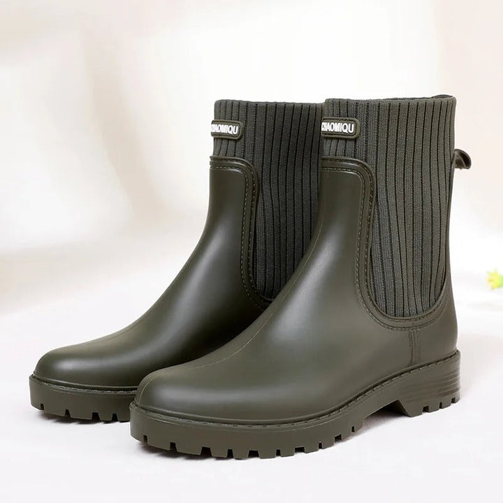 Drune | Stiefeletten - Strickbund