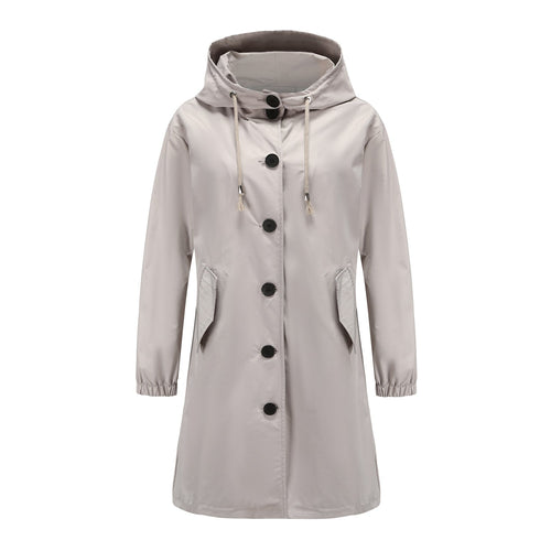 Drune | Regenjacke mit Kapuze für Damen - Lässig