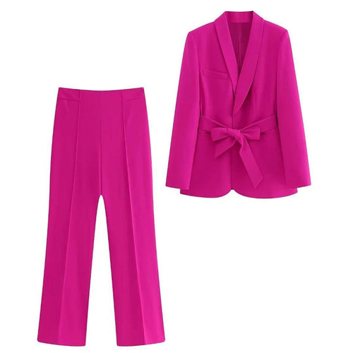 Drune | Eleganter Blazer Mit Gürtel Und Passender Hose