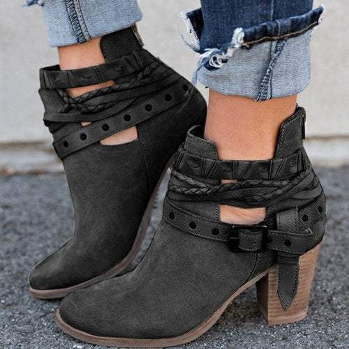 Drune | Einzigartige Und Elegante Stiefeletten Mit Riemchen