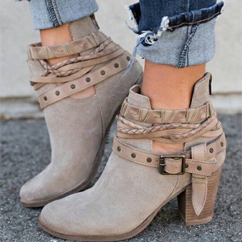 Drune | Einzigartige Und Elegante Stiefeletten Mit Riemchen