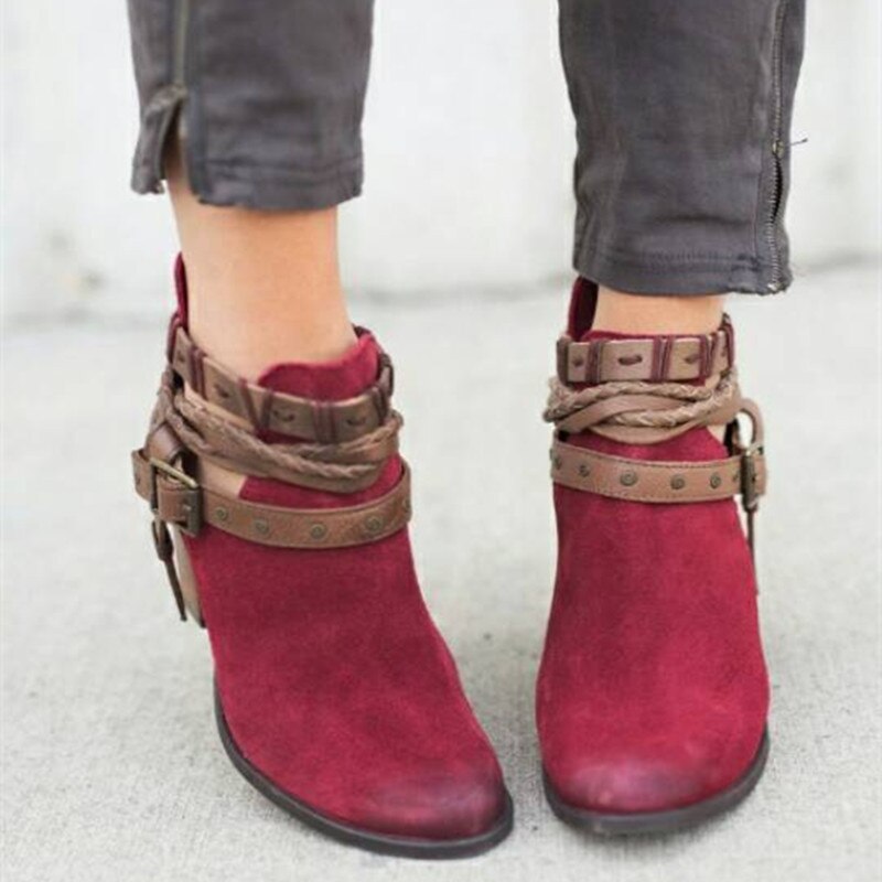 Drune | Einzigartige Und Elegante Stiefeletten Mit Riemchen